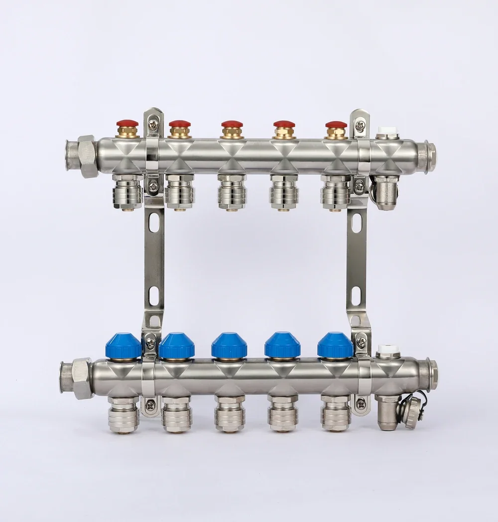 Apply To Kaibeili Durable High Quality Water System 2 3 4 5 Port  Stainless Steel Underfloor Heating Flow Meter Manifold