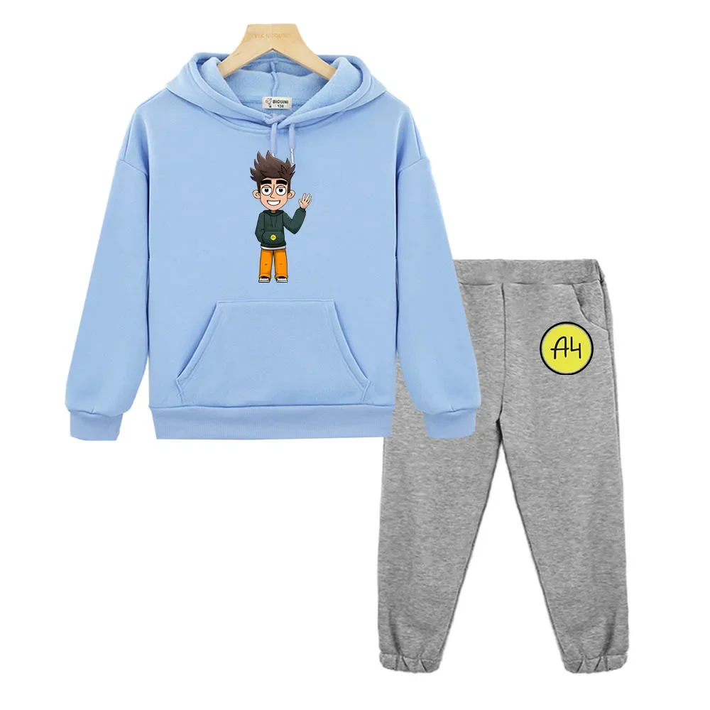 

Мерч А4 VladA4 Cute Aesthetic Anime Hoodies and Pants Set Harajuku Casual Manga Sweatshirts Boys/girls Clothes Fleece Streetwear