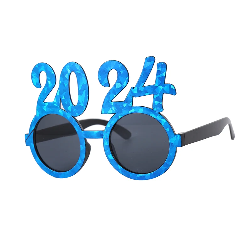 New 2024 Happy New Year Glasses Party Sunglasses Eve Years Eyewear Graduation Supplies Funny Photography Props