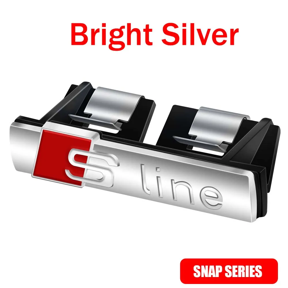S-Line Logo Emblem für Kühlergrill – Auto-Styling-Zubehör für AUDI A3 A4 A5 A6 A7 A8 RS Q2 Q5 Q7 Q3 RS6