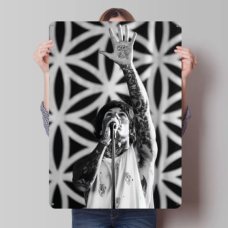Monochrome Concert Performance Printed Poster Customized Wall Art Retro Vintage Metal Tin Signs for Home Garage Accessories Bar