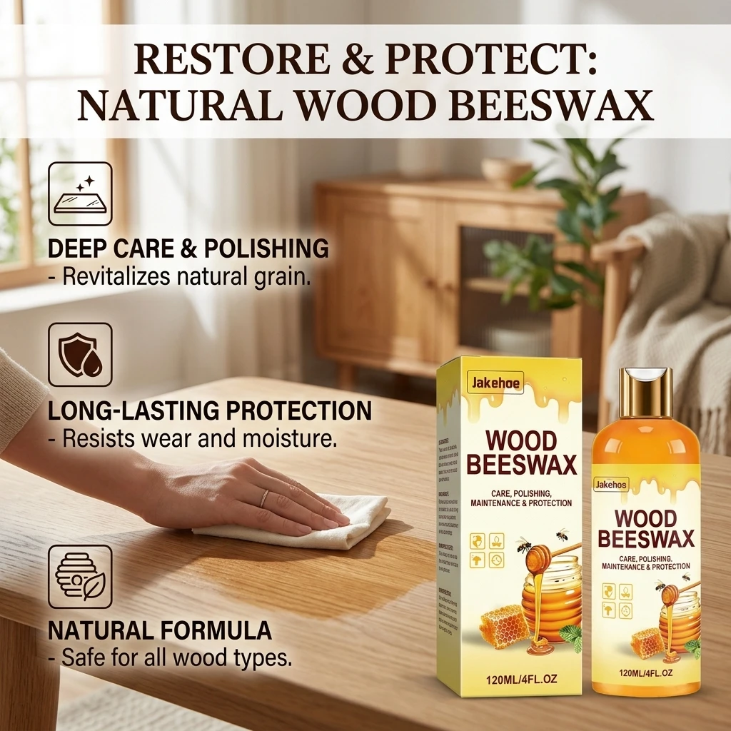 Wood Beeswax Polish Agent Moisturizing Repair Minor Dry Cracks Boost Shine Prevent Cracking Restoration Wood Furniture Care Oil