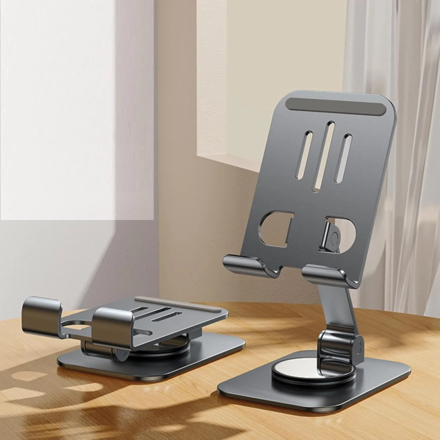 

Вращающийся на 720 градусов портативный держатель для планшета из алюминиевого сплава для iPad Регулируемая Гибкая Складная ленивая настольная подставка для планшетов