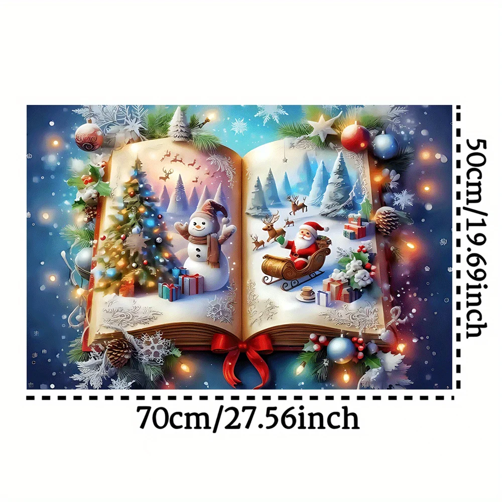 Świąteczna książka obrazkowa z 1000 elementami układanki papierowej o tematyce Świętego Mikołaja. Ten duży układanka służy jako zabawna gra dla...