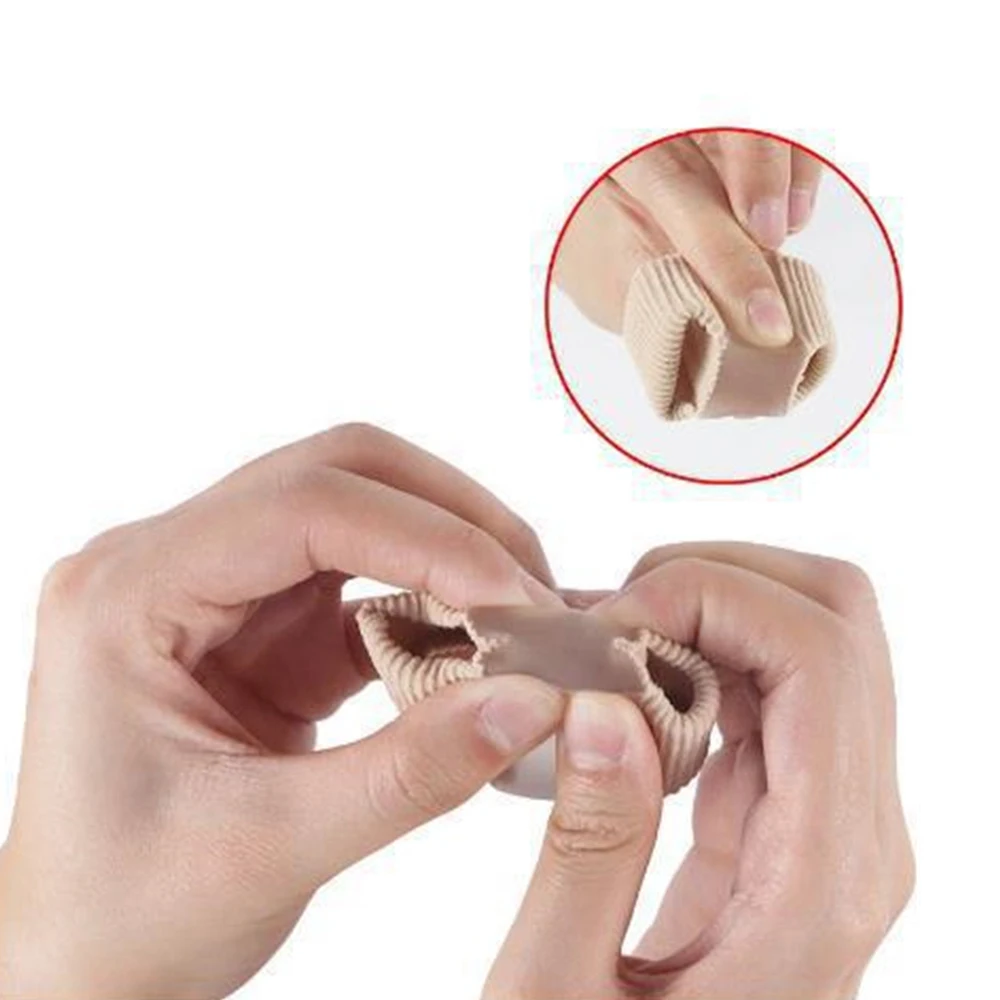 Separatore di dita dei piedi Gel Bunion Corrector Sleeve Tube leggero per uomini e donne correttori protettivi Big Toe Space