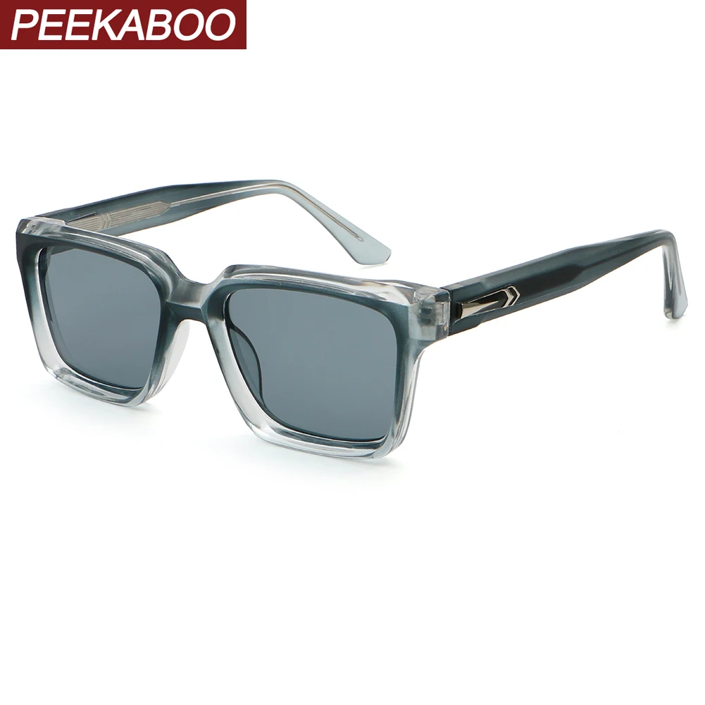

Peekaboo CP acetate men sun glasses uv400 male brown grey unisex square frame sunglasses for women summer style female 2024