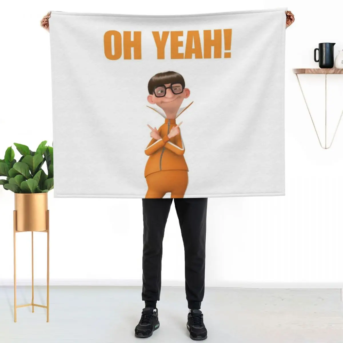 Oh Yeah! - Vector from Despicable Me Throw Blanket Modern Design Soft Blanket for Home Decor