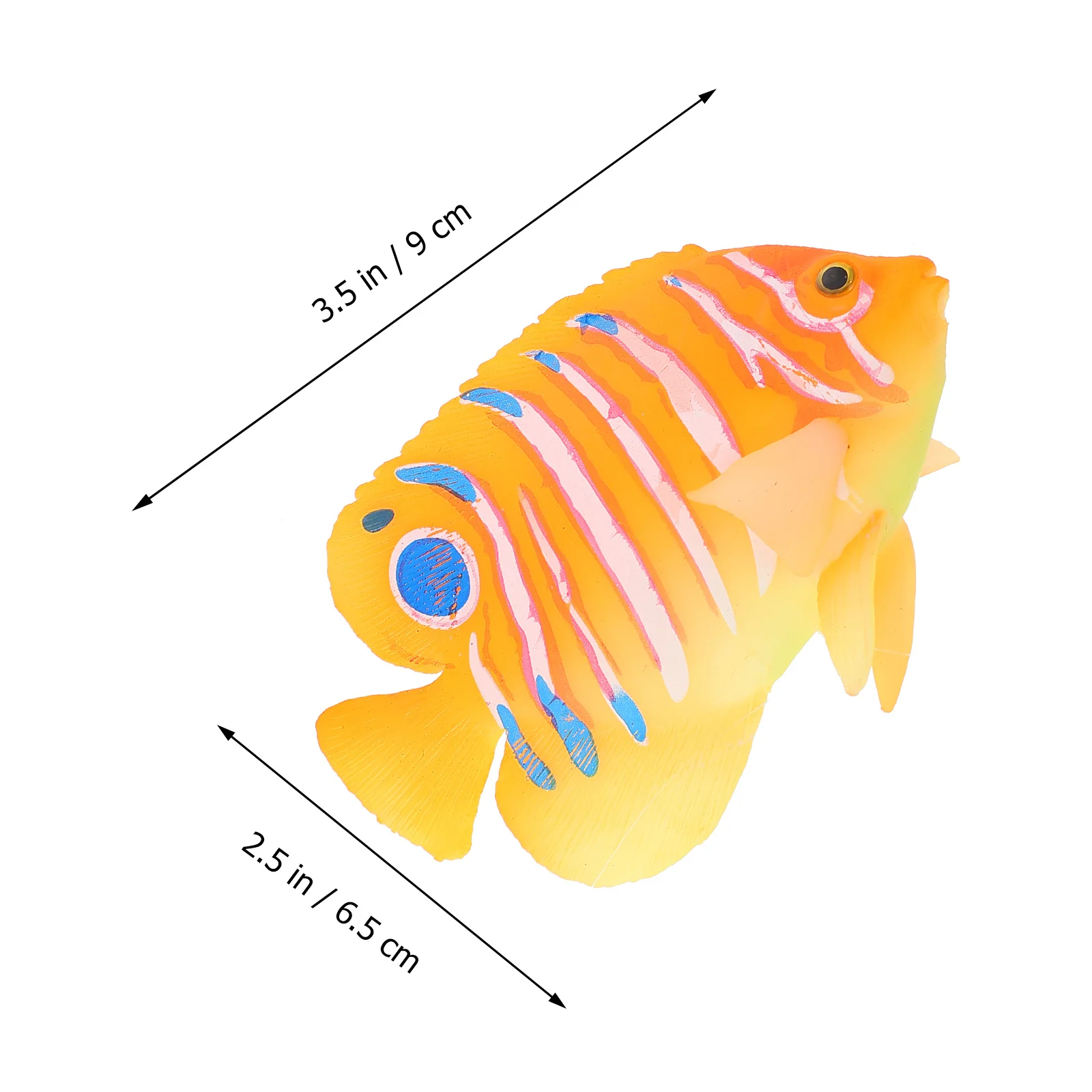 

1Pcs Aquarium Plastic Fish Tank Landscaping Decor Realistic Simulation Angelfish Ornament Fine Craftsmanship Aquarium Decoration