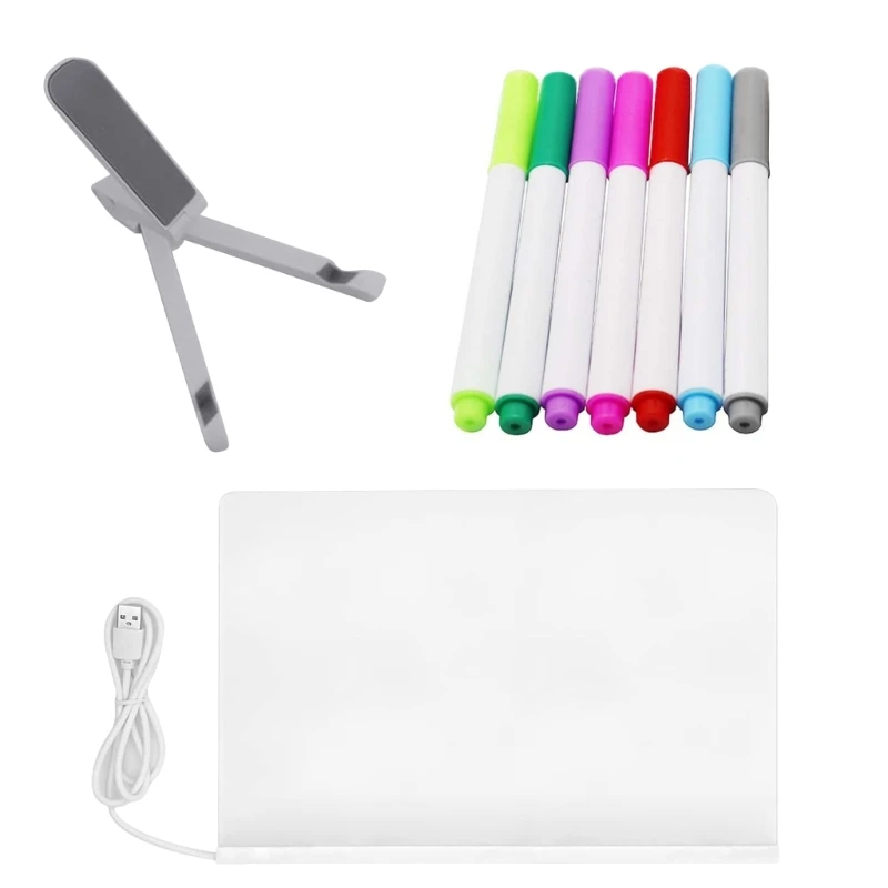 Lavagna per messaggi a LED trasparente Lavagna acrilica a LED per ufficio e casa