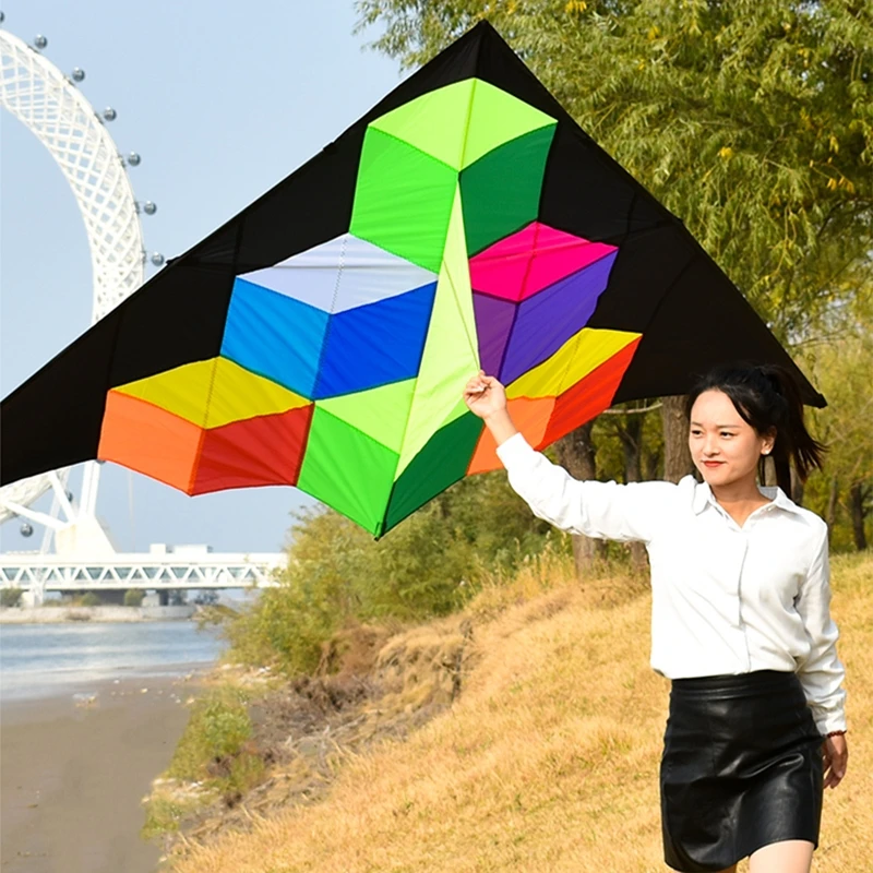 Large Delta Kite for adults kite nylon fabric fly toy giant kite reel weifang kite factory ikite eagle bird new drachen pipa koi