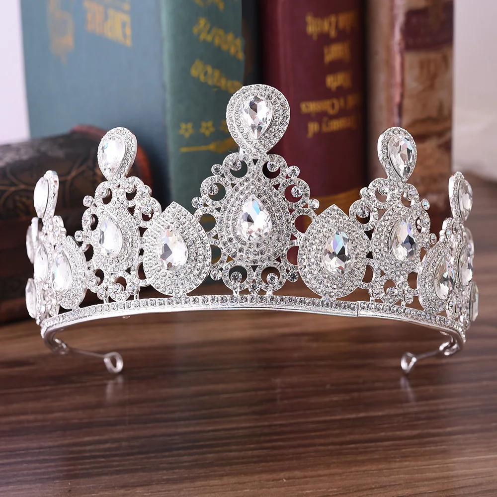 

HB48 Wedding Crown Bridal Hair Accessories Jewelry Women Baroque Headband Rhinestones Crystal Tiaras Bride Queen Party Crowns