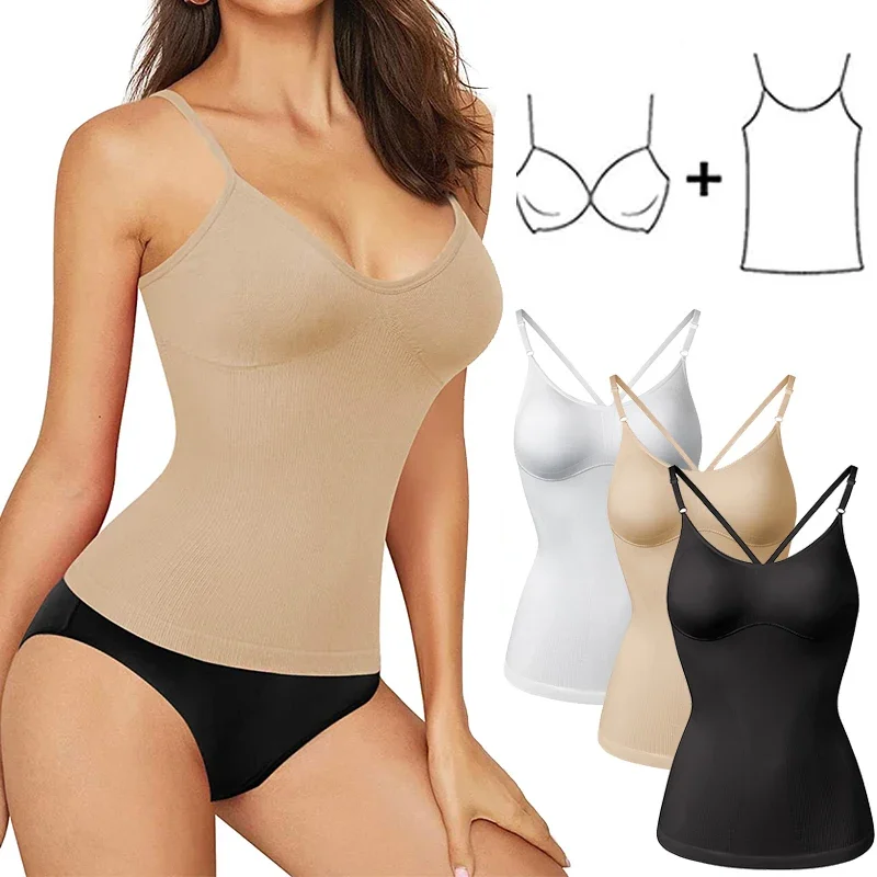 

Camisole Shapewear Tops for Women Tummy Control Tank Shaping Seamless Body Shaper Slimming Cami Waist Trainer Vest Corsets