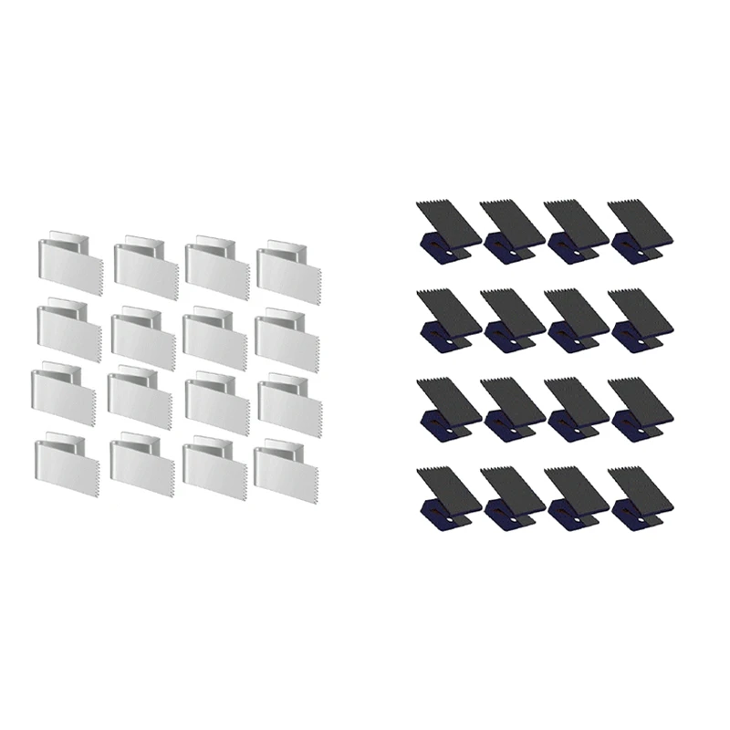 Universal And Reusable Glued Wooden Clips For Windows With Door Handles And Screws, Packed In 16 Units