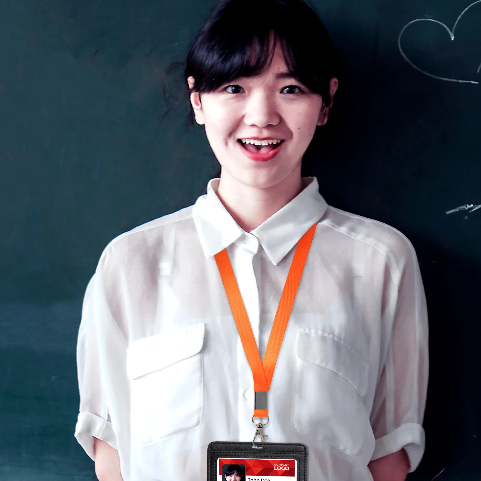 

10Pcs Rope Lanyards Flat Polyester Name Tag Badge Lanyard Metal Clip Key Holder Phone Strap Bulk Rope Lanyard