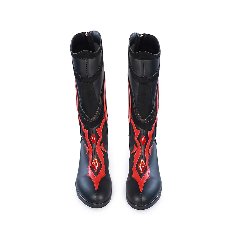 ความรักและ Deepspace นางเอกคอสเพลย์รองเท้า Abysm Sovereign หนังสีดํารองเท้าเครื่องแต่งกายใดๆขนาดสําหรับ Unisex