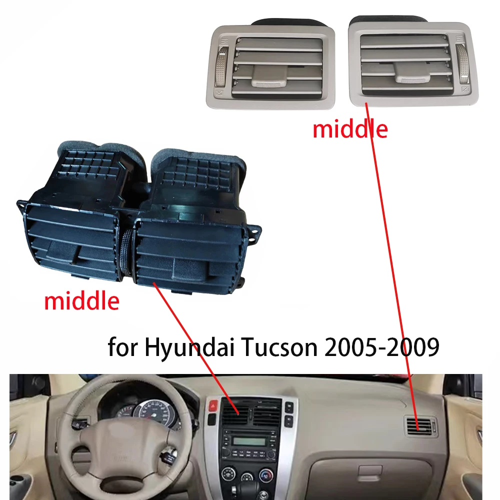 

Для hyundai Tucson 2005-2009, приборная панель, воздуховыпускное отверстие, Воздушная насадка, рабочий стол, выход кондиционера