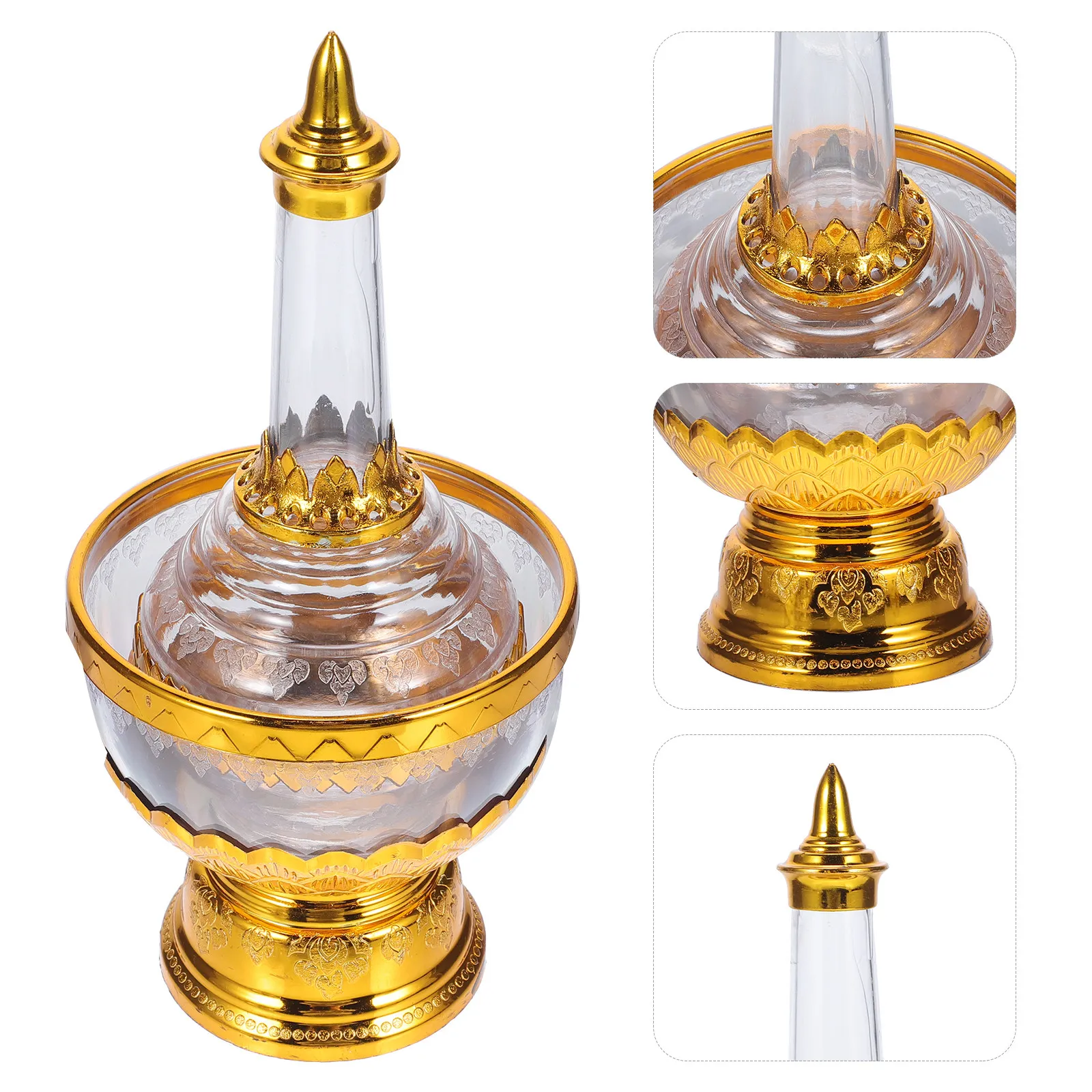 1Set Buddhism Offering Cup Premium Plastic Retro Style Water Bottle Sacrifice Cup Temple Worship Ritual Decorative Offering
