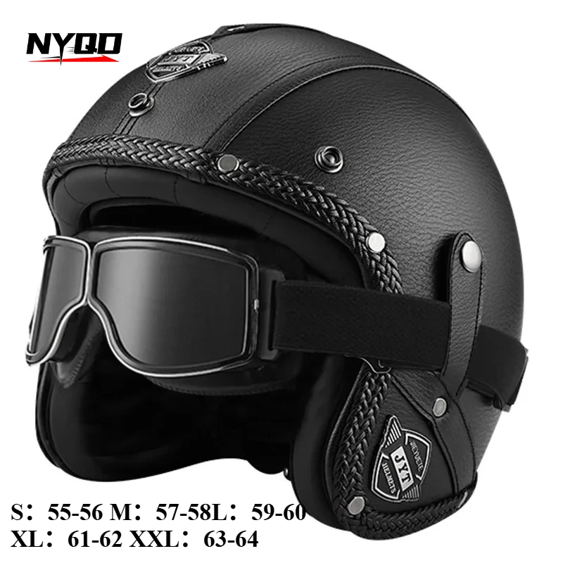 

Open Face Vintage Helmet Antique Design Helmet for Urban Riders Lightweight Breathable DOT Approved Casco Para Motos