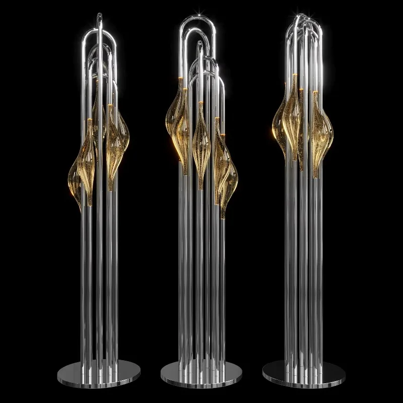 Modern artist designer stainless steel wall lamp, leaf-shaped, suitable for bedroom interior wall lamps