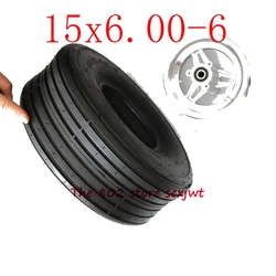 Size 15x6.00-6 Straight Rib Lawn & Garden Tire wheels 15X6-6 inch 168CC Karting Go Kart Motorcycle Wheel Rim With Tubeless Tyre