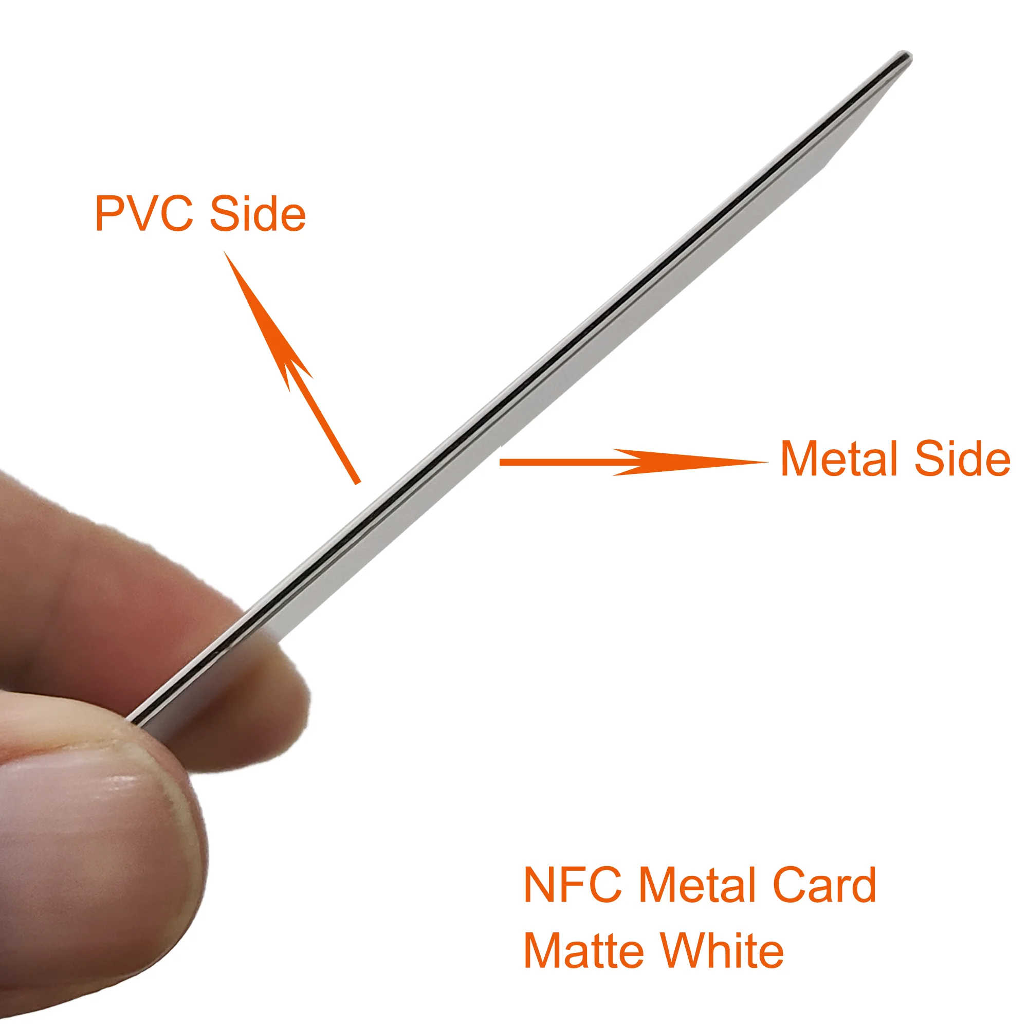 5 عبوات جديدة فاخرة 13.56 ميجا هرتز NFC بطاقات عمل هجينة معدنية PVC فارغة مع 215 شريحة، ليزر قابل للتخصيص على المعدن