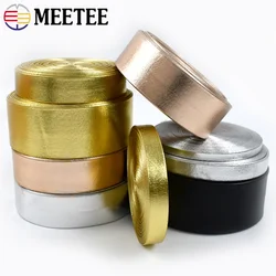 5M 5-50mm Synthetic PU Leather Ribbon Gold Silver Bag Strap Decoration Cords DIY Clothing Bows Band Edge Tapes Accessories