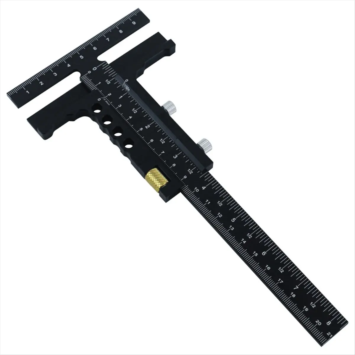 【TODAY-BUY】Woodworking Scriber Gauge-Aluminum Alloy Sliding Marking Gauge,-Square Scribing Measuring Marking Framing Ruler Tool