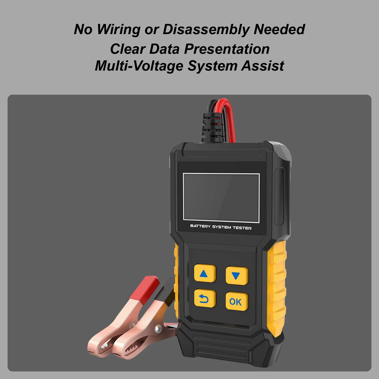 

Тестер автомобильного аккумулятора, анализатор автомобильного аккумулятора, умный анализатор напряжения зарядки, компактный электрический для грузовика, мотоцикла, дроссельной заслонки, квадроцикла, автофургона