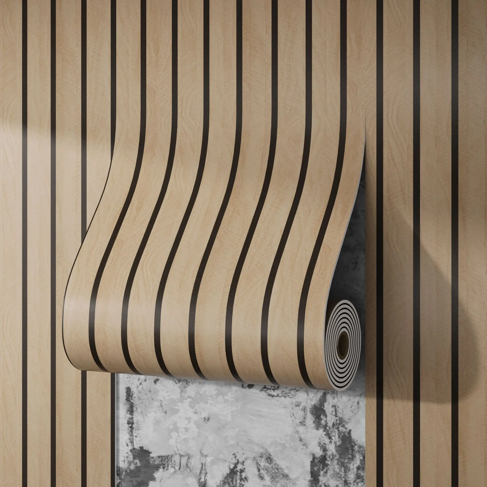 1/2/3 Rolls Self-Adhesive Wood Grain Wallpapers Peel And Stick Waterproof Wall Stickers For Living Room Bedroom Home Walls Decor
