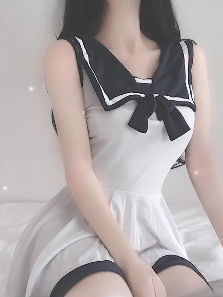 일본 AV 여배우 의상 섹시한 란제리 달콤한 귀여운 여학생 유니폼 Onlyfans 잠옷 학생 코스프레 미니 스커트