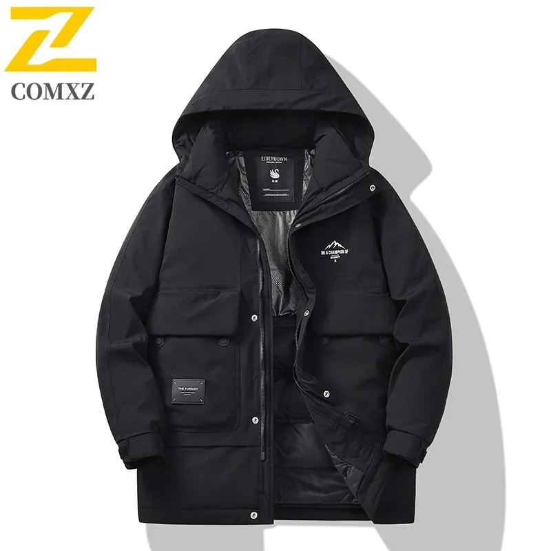 COMXZ Men Bread Jacket Winter Outdoor Snow Trekking Windproof Lightweight Climbing Padded Jacket Stylish Travel Winter Padding