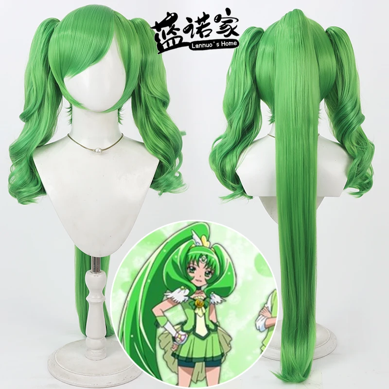 

Pretty Cure Splash Star Cure March Midorikawa Nao Cos Косплей Парик Хэллоуин Реквизит Синтетические волосы Термостойкое волокно