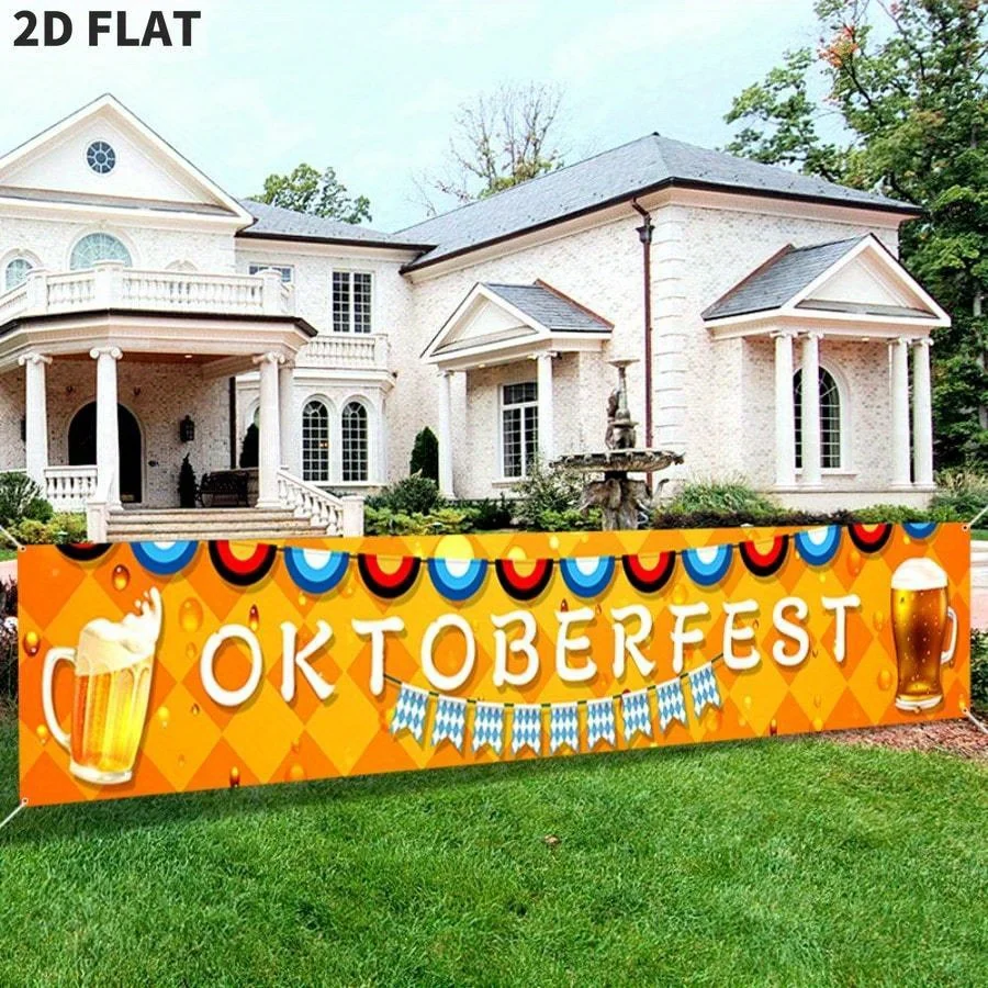 

Oktoberfest Banner, Oktoberfest Garden Flag, Perfect For Outdoor And Indoor, Ideal For Front Porch, Yard, Garage, And Home Decor