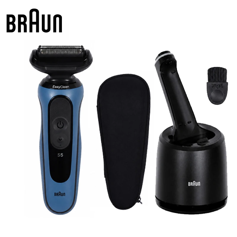 Braun S5Pro Electric Razor AutoSense Technology Floating 3-Blade Dual Shaving Modes Rinse Valve