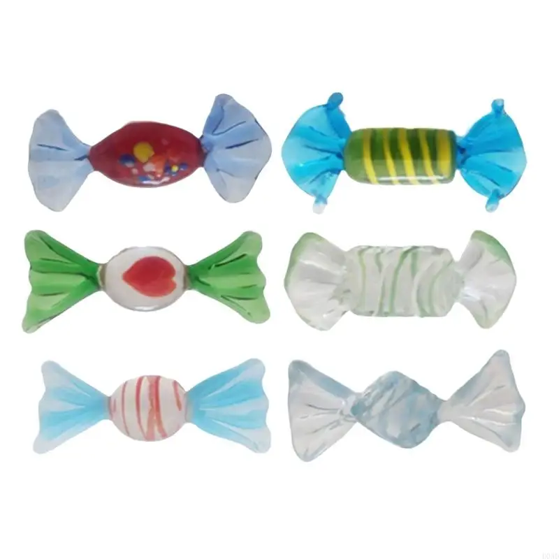 D0AD Beautiful Glass Candys Collectibles الحلي المحددة لللكنة المنزلية