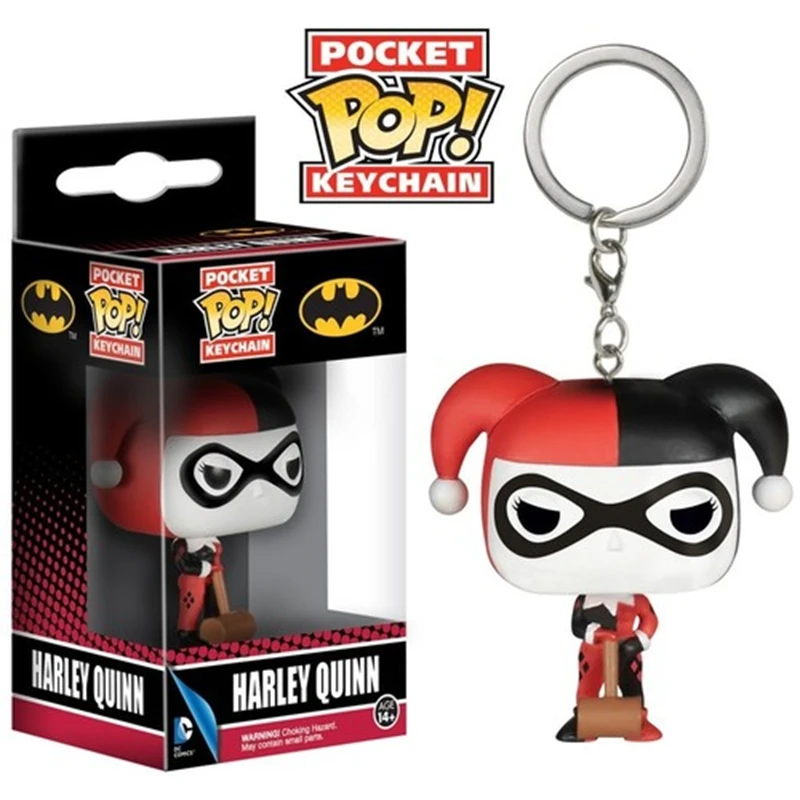 Funko POP Pennywise Ghost Face Chucky Joker Harley Quinn Roller Skater Keychain Action Figures Collection Model Toys For Gift