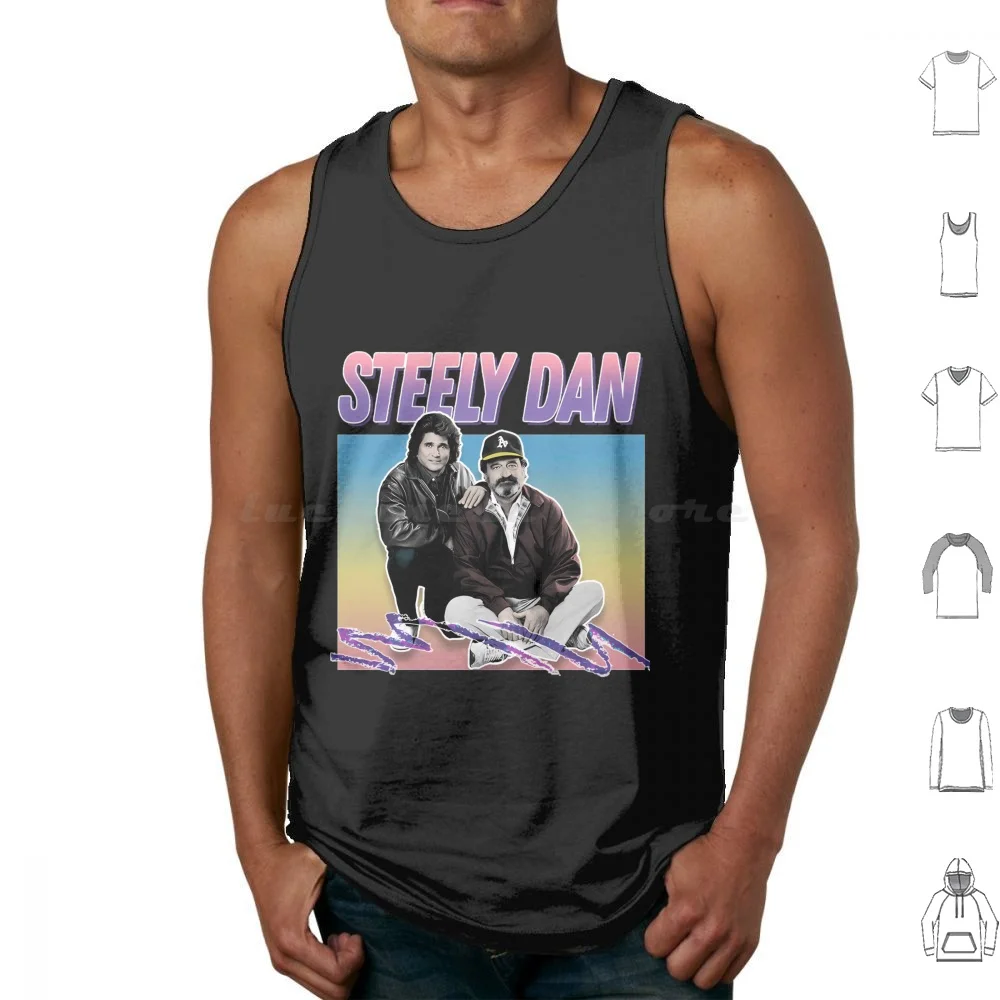 Steely Vintage-Steely Tour 2023 Tank Tops Vest Sleeveless Dan Dan Classic Band Vintage Music Donald Fagen Album Tour Logo