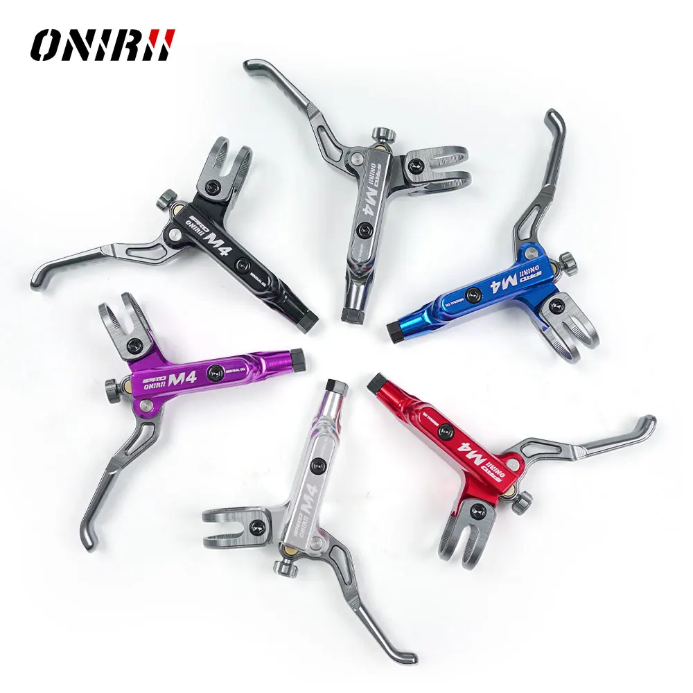 ONIRII M4 4 Piston Hydraulic Disc Brakes MTB Clamp Brake AM HD 820/1450mm CNC Tech Mineral Oil AM for Mountain Bicycle NEW