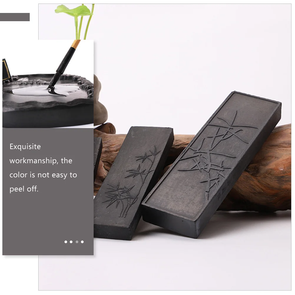 1 set 1 Set Chinese Stick Stick For Calligraphy Painting Traditional Writing Tool Practical Ink Block Grinding Supply