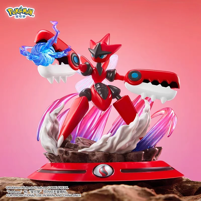 Oryginalna figurka kolekcjonerska Bandai Pokémon Mega Evolution Scizor, ozdoba, model, zabawka, prezent urodzinowy dla dzieci
