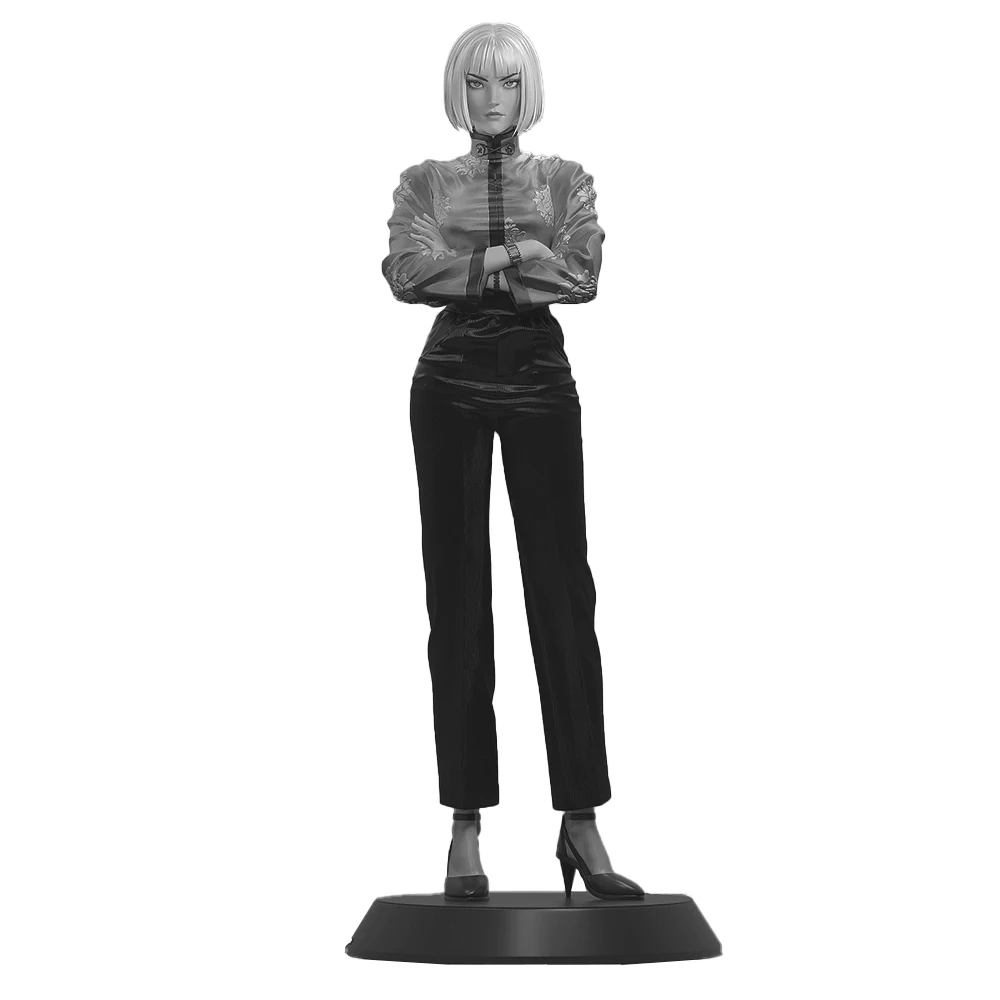 Kit de modelo de resina 1:24 - DIY sem pintura curto - Figura elegante de cabelos com alto detalhe ornamentado - A922 colecionável