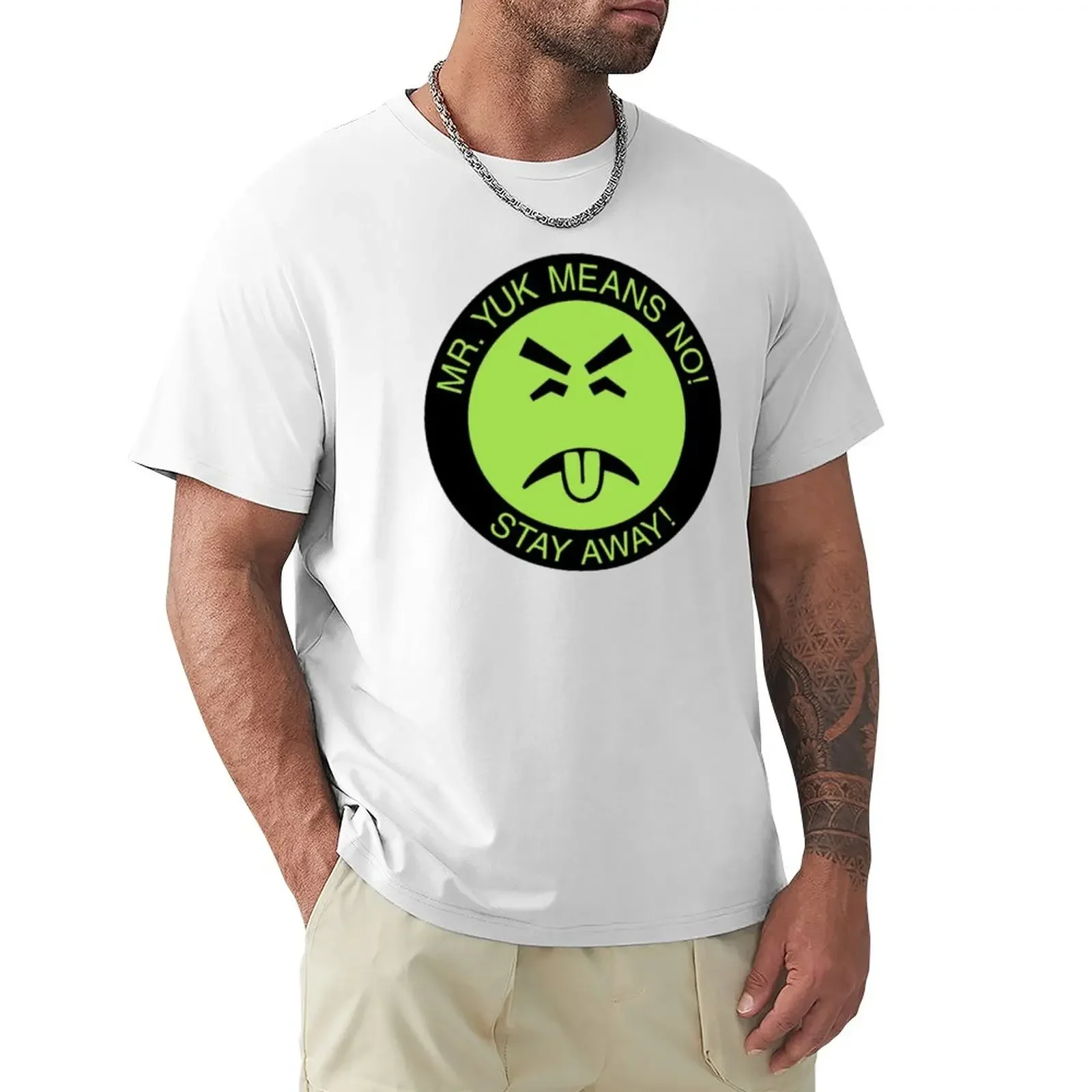 

mr yuk T-Shirt anime clothes hippie clothes mens workout shirts anime quick-drying boys whites fruit of the loom mens t shirts