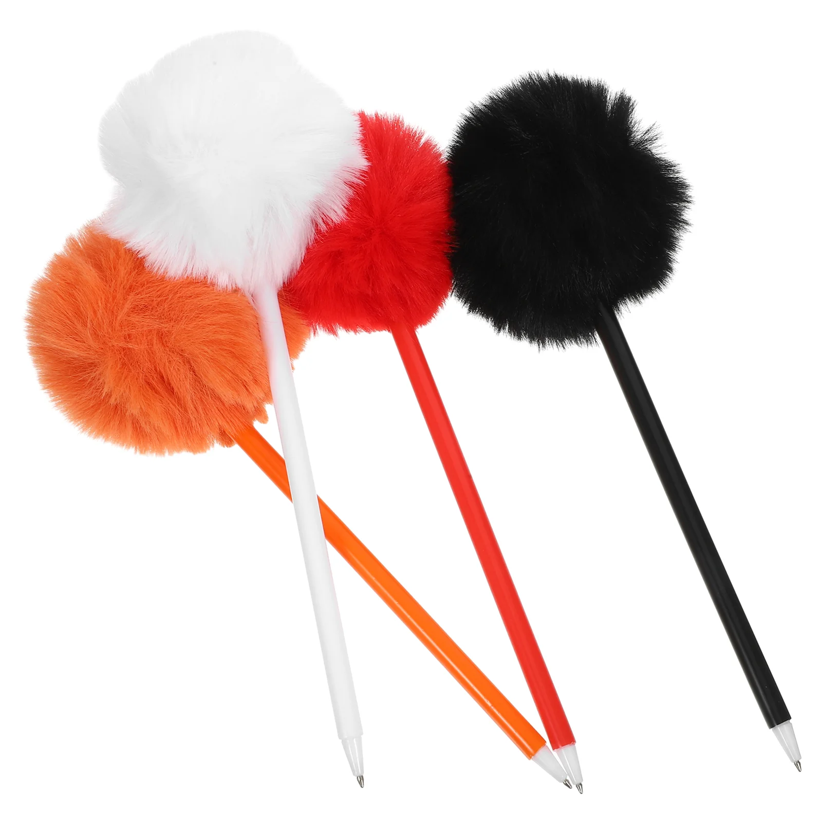 

4 Pcs Ball Pen Teachers Fluffy Pens Writing Ballpoint Gift Decorative Cute Plush Office