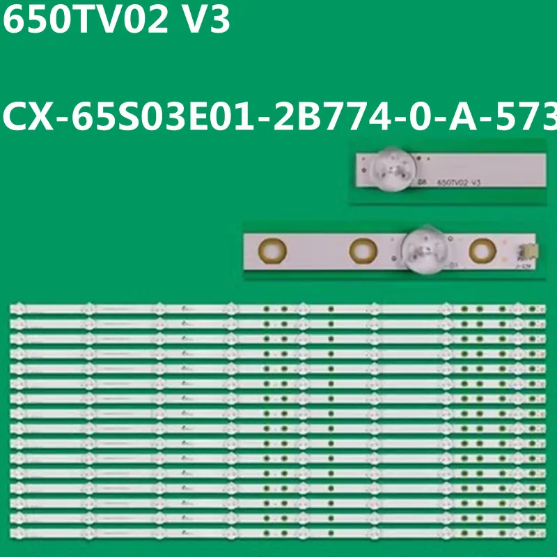 

16PCS 715MM LED Strip For 650TV02 V3 CX-65S03E01-2B774-0-A-573 KDL-65W850C KDL-65W809C KDL-65W855C KDL-65W857C 65W858C 65W859C