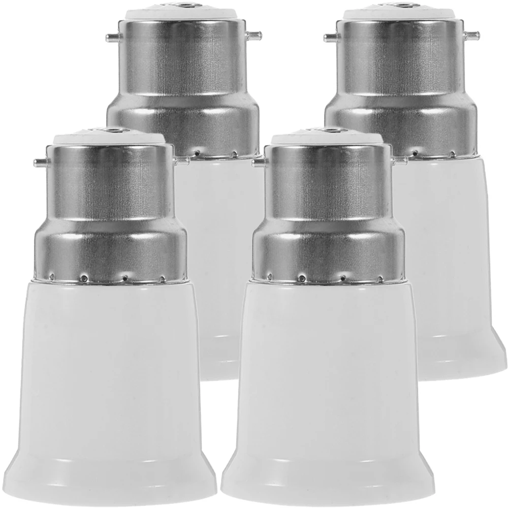 

4pcs Lamp Adapter E27 to Bulb Socket Converter White Safe PC Material Home Office Use Light Extension Outdoor Pendant