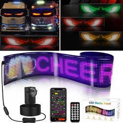 Devil Eyes Light for Car Truck Flexible LED Matrix Panel Scrolling Bright Advertising LED Sign With Remote Bluetooth APP Control