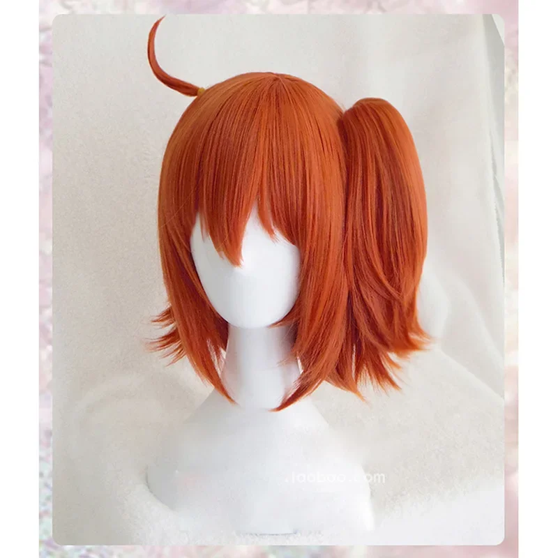 НОВЫЙ высококачественный парик для косплея Gudako Fate/Grand Order, оранжевый костюм, игровые парики, костюмы на Хэллоуин, волосы, бесплатная доставка + шапочка для парика