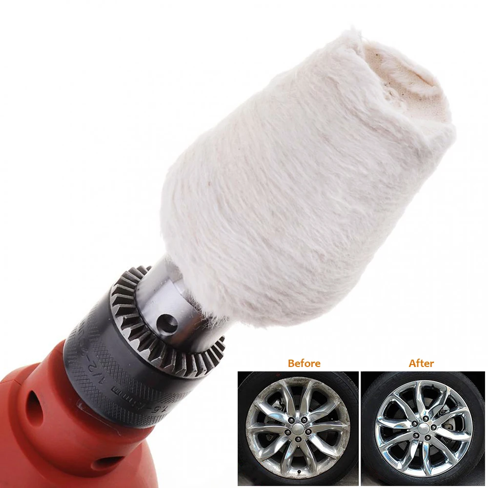 7pcs Wool Felt Polishing Buffing Round Wheel Grinding Pad Car Polishing Disc Auto Wheel Washing Care Rotary Tools Accessories