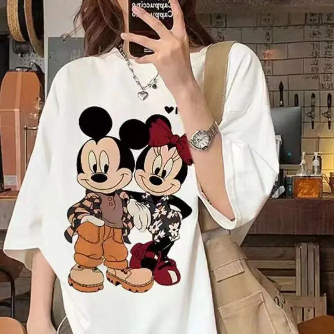 

Pure Cotton Explosive Short-sleeved T-shirt Women's Disney Mickey Joint Trend Summer Fashion Y2K
