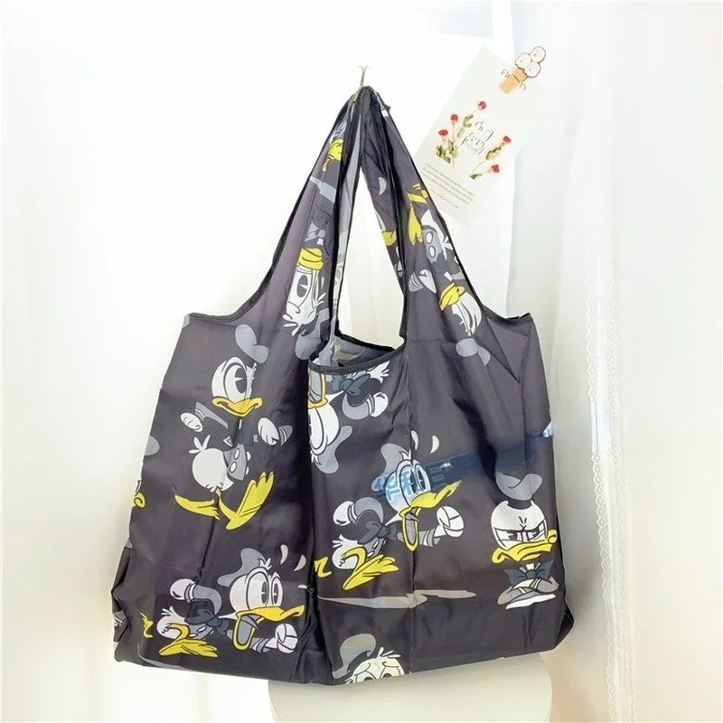 Disney Mickey Mouse Handbag Anime Shopping Bag Donald Duck Large Capacity Folding Polyester Eco-friendly Bag Eco-friendly Bag